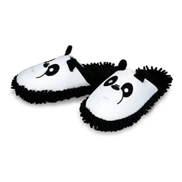 Imagem de Pantufa Chinelo de Panda Preto e Branco Importway Tamanho 38/39 IWPPBR3839