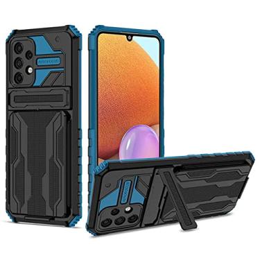 Imagem de Capa de telefone porta-cartão para Samsung A72 A52 A42 A31 A32 A22 A12 5G 4G S20 FE S21 Plus Note 20 Uitra A20S A21S Capa, Azul, Para Samsung A32 4G