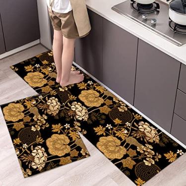 Imagem de Tapetes de cozinha coloridos tapetes de cozinha para piso tapetes de cozinha antiderrapantes e tapetes de cozinha conjunto de tapetes de cozinha de fazenda - 1 peça 16x47 polegadas