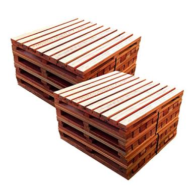 Imagem de Kit Deck de Madeira Modular Isabela 50cmx50cm com 12 Placas Eucalipto