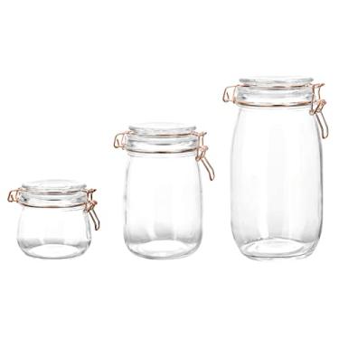 Imagem de Pote hermético Rose Gold conjunto 3 peças