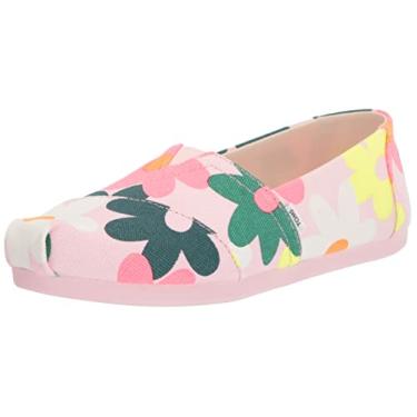 Imagem de TOMS Alpargata Slip-On feminino, largura larga, Multi, rosa, 34
