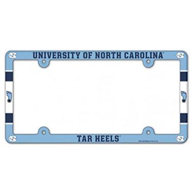 Imagem de Wincraft — Moldura de placa de licença de plástico UNC para calcanhar de carro da Carolina do Norte