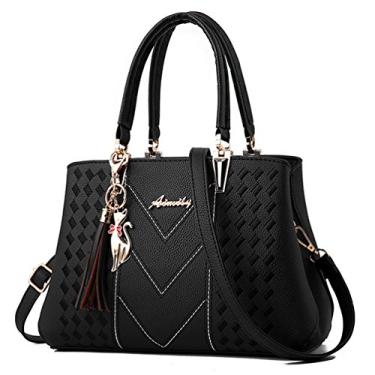 Imagem de Bolsas femininas e bolsas de mão Alarion, bolsa de ombro feminina, bolsa carteiro, bolsa de designer, 1-ablack, Medium