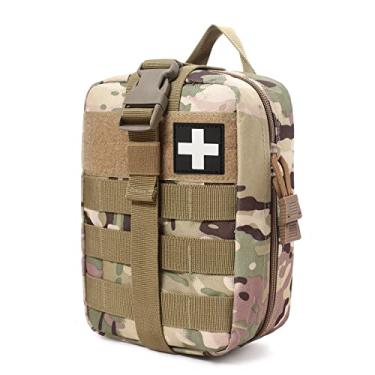 Imagem de Honestptner Molle Pouch, bolsa médica tática de nylon 600D resistente, bolsa de primeiros socorros EMT Rip-Away (apenas saco)