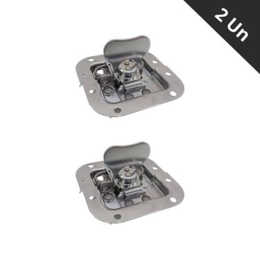 Imagem de Fecho de Metal Pequeno Borboleta c/ Porta Cadeado - Kit 2 Un