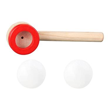 Imagem de 5 bolas levitação mágicas ar | Balanças madeira brinquedos sopro educativos madeira - Jogo bola flutuante para crianças meninos meninas brinquedos bola sopro festa Xiaoguozi