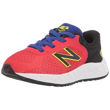 Imagem de New Balance Tênis de corrida infantil Fresh Foam Arishi V2 Bungee, Neo Flame/Preto/Limonada, 6 Toddler