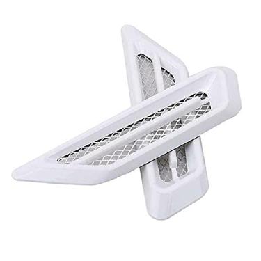 Imagem de Grade de admissão de para-lama de fluxo automático de carro rede de ar capô adesivo lateral capô de carro fluxo lateral grade de admissão de para-lama rede de ar adesivos decalque de porta