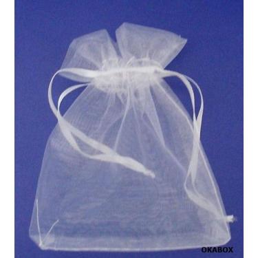 Imagem de 50 saquinhos de organza 30x40 Branco (Maternidade)