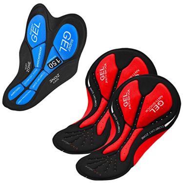 Imagem de Tingpai Calções de ciclismo com 3 pacotes de acolchoamento de almofada acolchoada em pa homens e mulheres.