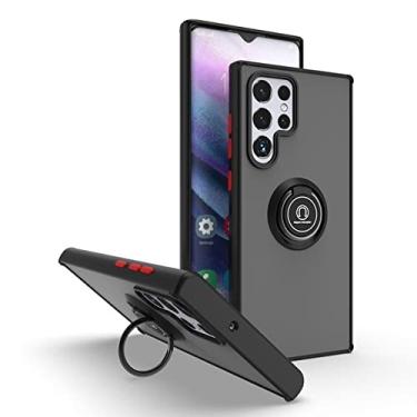 Imagem de Capa de telefone com suporte para Samsung Galaxy S21 S20 S22 A12 A21S A22 A31 A32 AA51 A52 A70 A71 M62 M21 M30 M31s M51 Capa magnética, preto vermelho, para Samsung S22