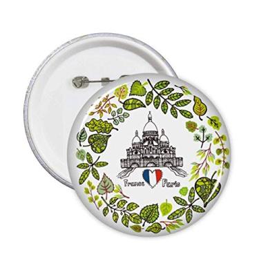 Imagem de Basilique Paris França Ilustração Alfinetes Emblema Botão Decoração Acessório 5 peças