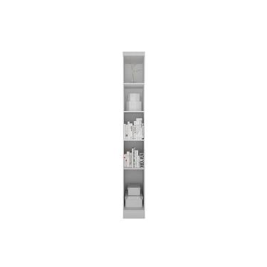 Imagem de Módulo de Quarto Solteiro Armário Cantoneira Rizon c/  4 Prateleiras Branco - Novo Horizonte