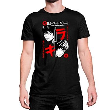 Imagem de Camiseta T-Shirt Death Note Kira L Anime Mangá Cor:Preto;Tamanho:G