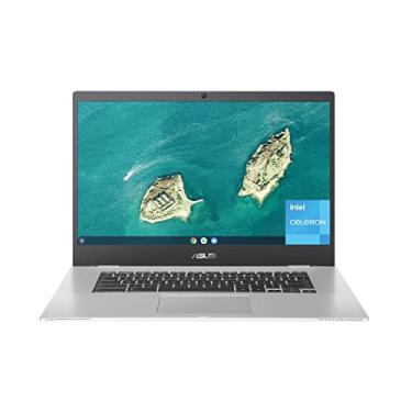 Imagem de ASUS CX1500CNA-AS84F Chromebook CX1, tela Full HD NanoEdge de 15,6 polegadas, processador Intel Celeron N3350, armazenamento eMMC de 64 GB, RAM 8 GB, Chrome OS, prata transparente, CX1500CNA-AS84F