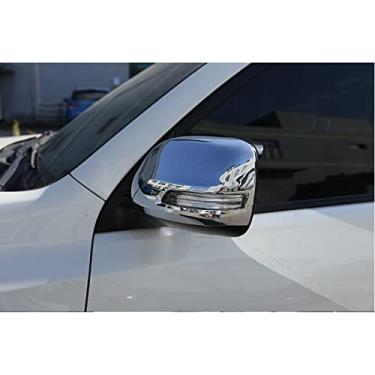 Imagem de JIERS Para Toyota Land Cruiser Prado FJ150 150 2010-2018, acabamento da tampa do espelho retrovisor do carro cromado ABS acessórios automotivos