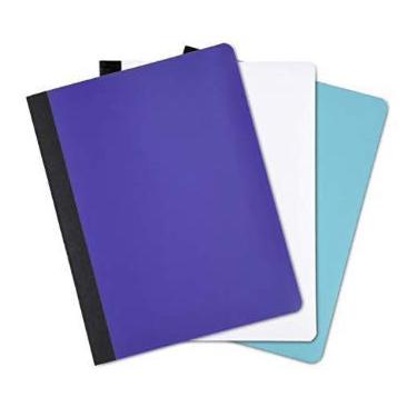 Imagem de Mintra Office Livro de composição de poliéster (pacote com 3, azul-petróleo, roxo)