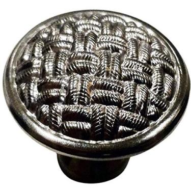 Imagem de Knobware C5037 Puxador vintage de trama americana, 3,5 cm, níquel acetinado