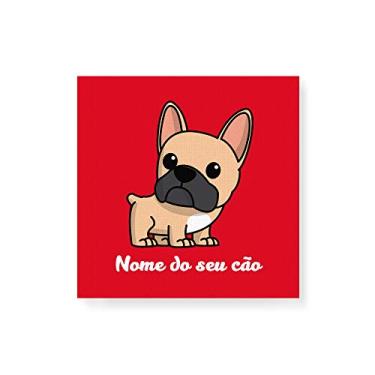 Imagem de Arte Maníacos Quadro Decorativo em Tela Canvas Bulldog Francês Comic - 30x30cm