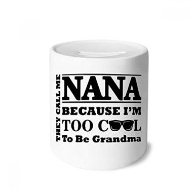 Imagem de DIYthinker Caixa de moedas de cerâmica com desenho animado para vovó presente de melhores votos