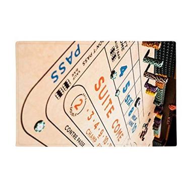 Imagem de DIYthinker Chip Gambling Game Photo Tapete antiderrapante para porta de banheiro