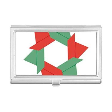 Imagem de Carteira de bolso com estampa de origami abstrata de flores de Natal