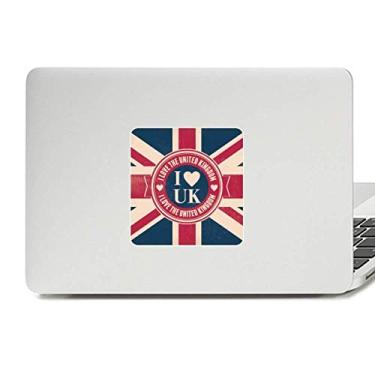Imagem de Adesivo I Love The United Kingdom Union Jack Reino Unido Bandeira Decalque Vinil Paster Laptop Decoração PC