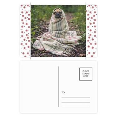 Imagem de Bulldog Pet Fotografia Foto Natal Flor Celebração Cartão Postal Bênção Cartão de Correio