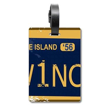 Imagem de Placa de licença EUA American Car Number Suitcase Bag Tag Luggage Card Scutcheon Label