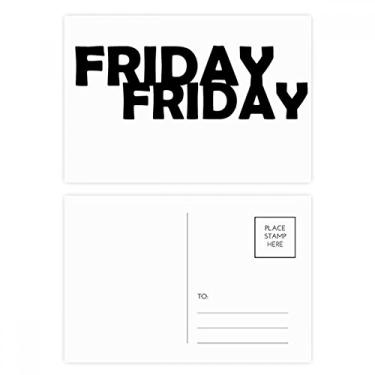 Imagem de Conjunto de cartão postal de aniversário com personagens elegantes de sexta-feira