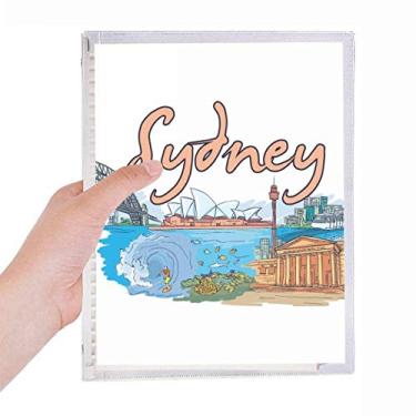 Imagem de Caderno de aquarela da Ópera de Sydney da Austrália, diário de folhas soltas recarregável