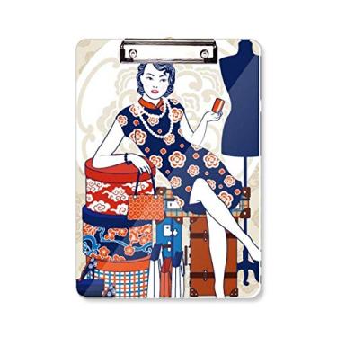 Imagem de Chinesa Cultura Branca Beleza Prancheta Pasta Bloco de Escrita Placa de Apoio A4