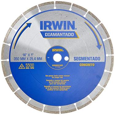 Imagem de IRWIN 1777223 Disco Diamantado Segmentado Premium para Concreto 350 mmx25.4 mm Prata e Azul1777223
