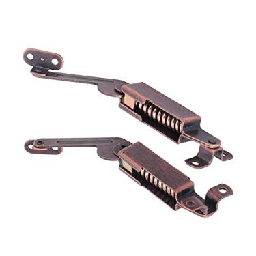 Imagem de Dobradiça de tampa de mola, design com mola de boa resistência, suporte de tampa de mola resistente para instalação de parafuso para escritório para casa e armazém (braço longo)