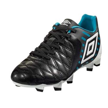 Imagem de Umbro Tênis de futebol infantil unissex Medusae Ii Club Fg Junior, Preto/Branco/Mar das Caraíbas, 18