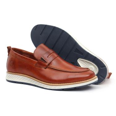 Imagem de Sapato de Couro Casual Masculino Loafer Elegante Social Monk