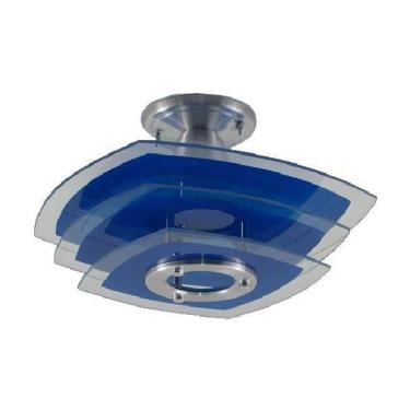Imagem de Luminária Plafon Ovalado - Azul - Sala, Quarto, Cozinha