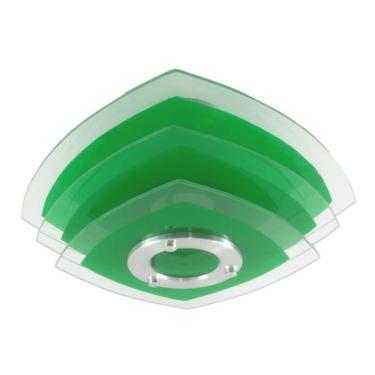 Imagem de Luminária Plafon Ovalado - Verde - Sala, Quarto, Cozinha