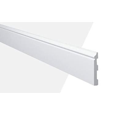Imagem de Rodapé de Poliestireno Md8 12mm x 244cm x 8cm Branco