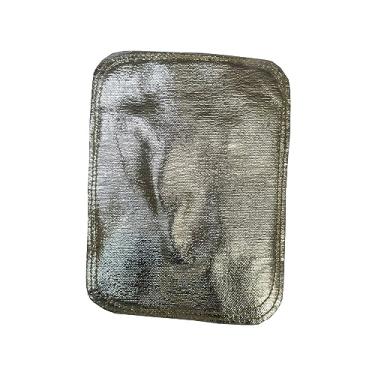 Imagem de harayaa Luva de almofada de mão aluminizada Protetor de calor Luva de almofada de mão peças à prova de fogo Defletor PU Solda escudo para fogão Caldeira de
