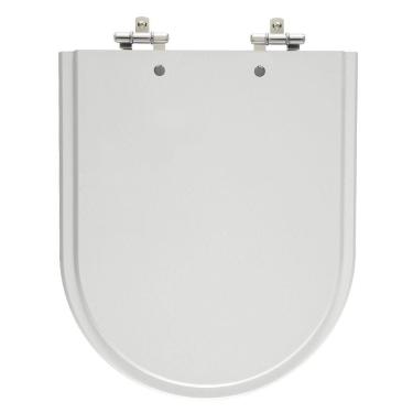 Imagem de Assento Sanitário Luna Cinza Claro Tampa para Vaso Icasa de Madeira Laqueada