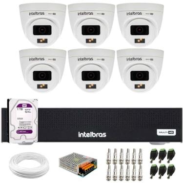 Imagem de Kit 6 Câmeras Intelbras VHD 1220 D G7 Full Color Full HD Visão Noturna 20m + Dvr Intelbras MHDX 1008-C 8 Canais + HD 1TB Purple