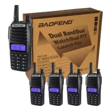 Imagem de Kit 5 Rádios Comunicador Walk Talk Baofeng Dual Band Uv-82