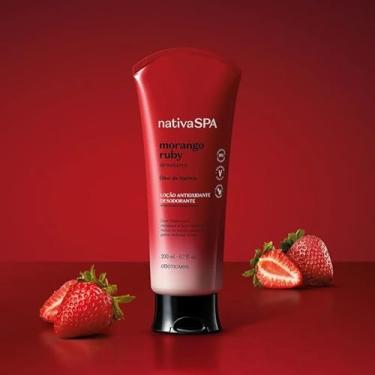 Imagem de Loção Antioxidante Corporal Nativa SPA Morango Ruby O Boticário 200ml