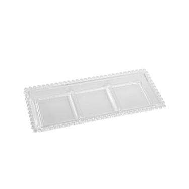Imagem de Petisqueira com 3 Divisórias Wolff Gourmet em Cristal Transparente - 30 cm