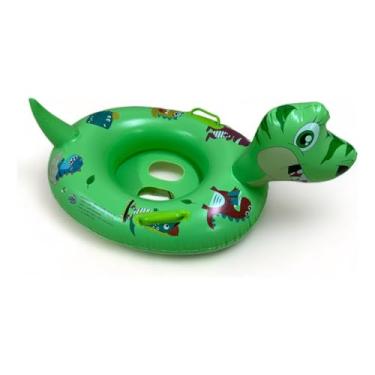 Imagem de Boia Infantil Bebe Pezinho Menino Menina Unicornio Fralda Pintinho Com Apoio Nas Pernas (Dinossauro Verde)