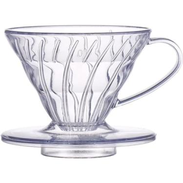 Imagem de Chaleira de água gotejador de café resina gotejamento funil filtro copo plástico filtro de café para derramar sobre barista fabricação de café/923