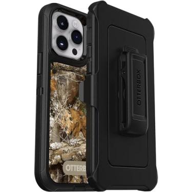 Imagem de OtterBox Capa para iPhone 14 Pro Max (apenas) Defender Series - Robusta e Durável - Inclui Suporte de Clipe de Coldre - Embalagem Não Varejo - (Realtree Edge (Preto/Realtree Edge Graphic))
