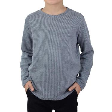 Imagem de Blusa Infantil Masculina King & Joe Slim Cinza - MA080-Masculino